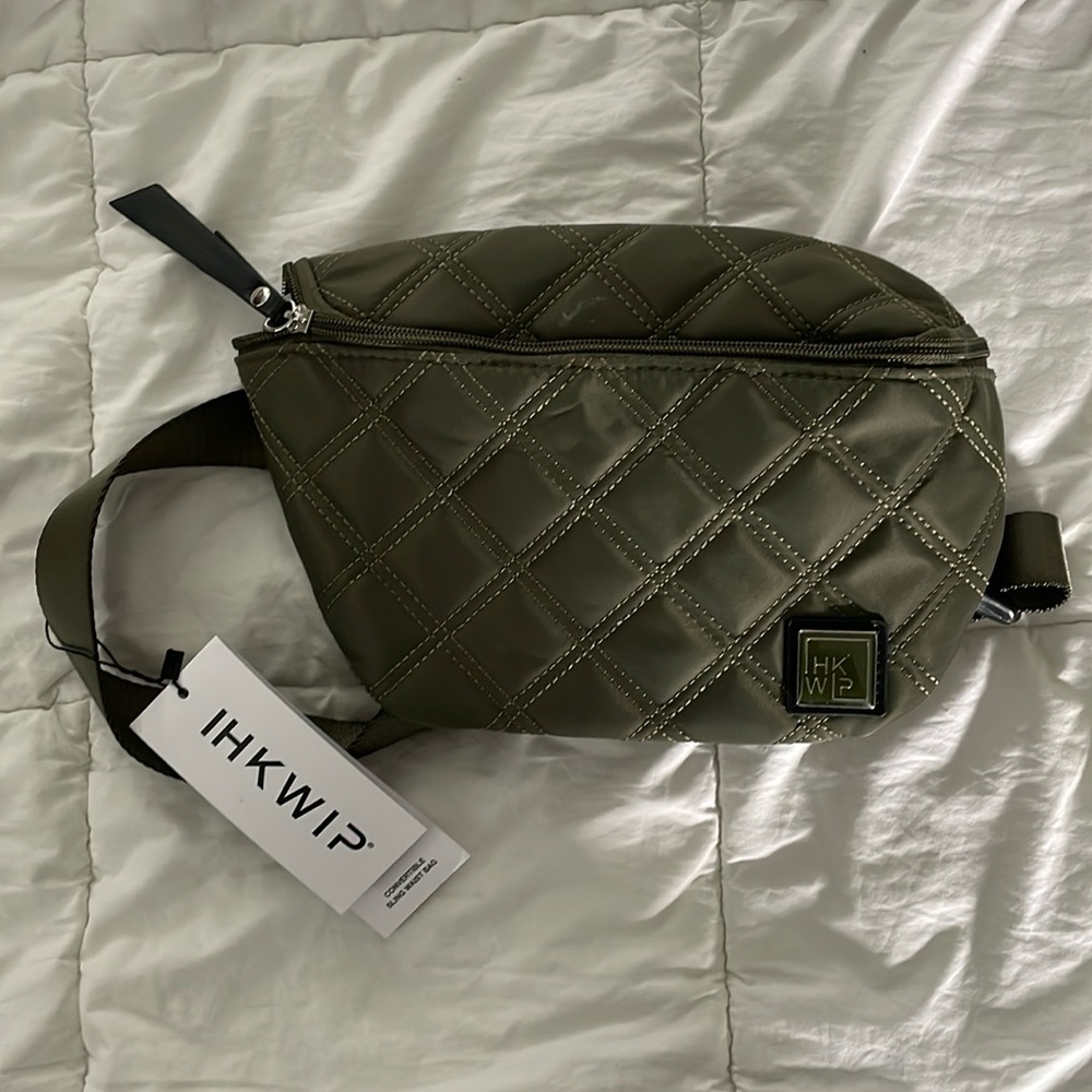 olive green belt bag